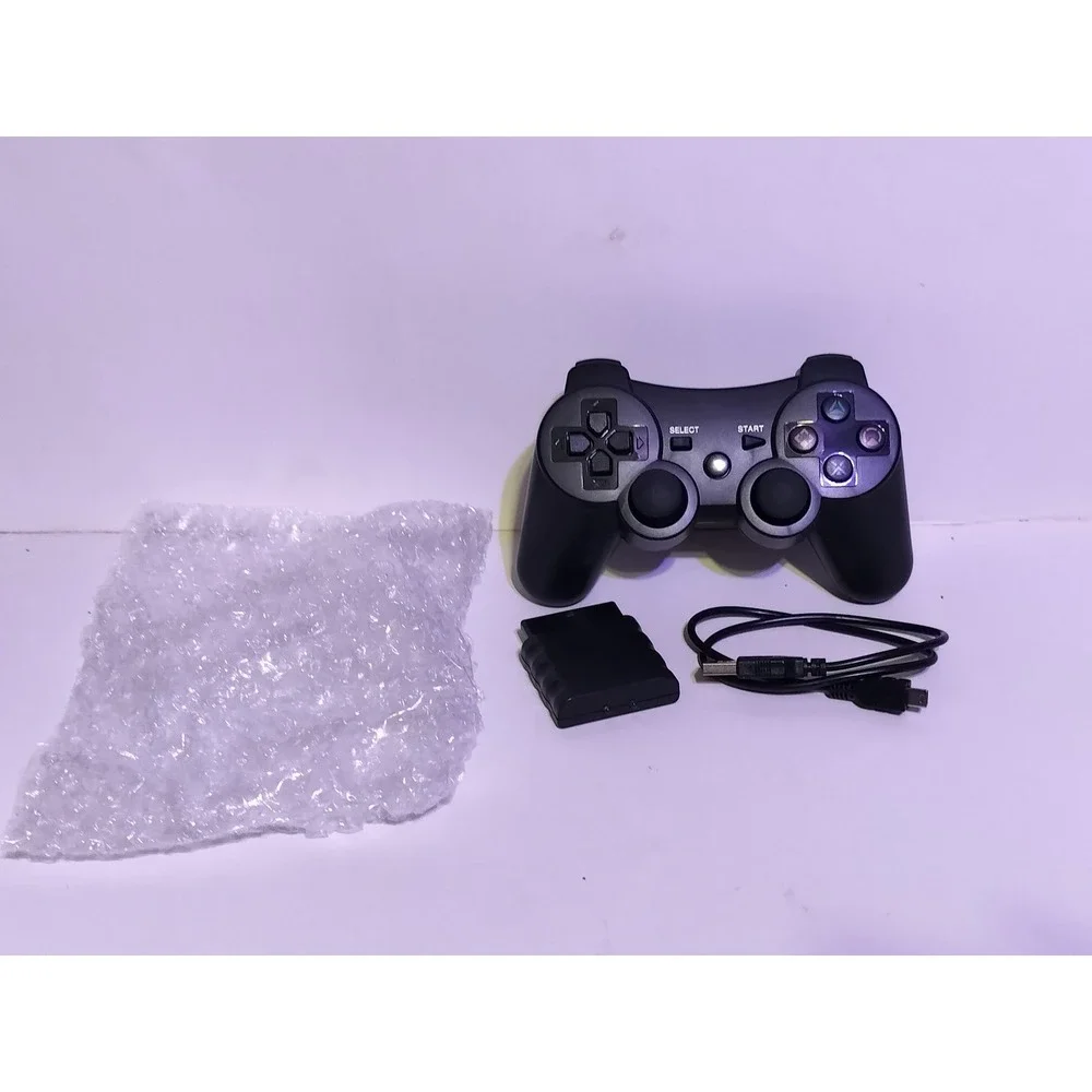 XYAB Specter Wireless Sony PS2 Controller Black 2.4GHz with Receiver Cable NEW